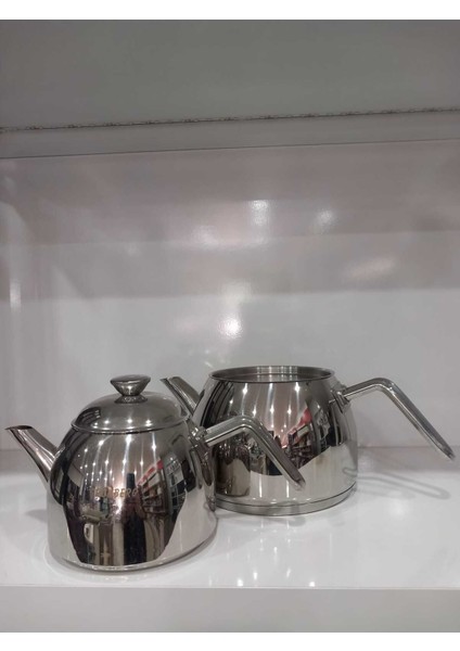 Gri renkli 1,9 L mini şık çaydanlık takımı, modern ve kullanışlı tasarım modelleri