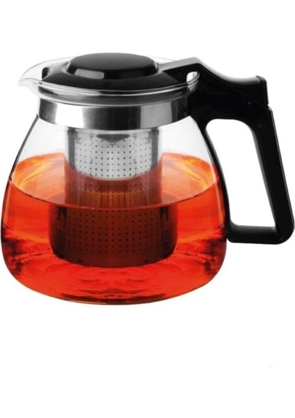 Şeffaf Cam Demlik 900 ml, Süzgeçli, Şık ve Kaliteli Tasarım, 2 Yıl Garanti
