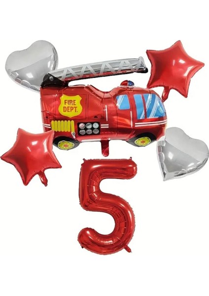 Itfaiye Aracı 5 Yaş Folyo Set