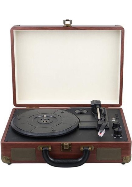 Magıcvoıce PU16 Retro Vintage Çanta Pikap - Radyo - Bluetooth - USB Mp3 Çalar 350X255X115MM