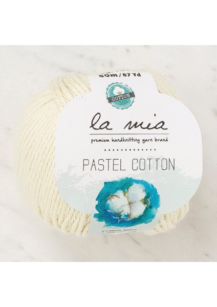 Pastel Cotton Sarı El Örgü ipi - L182 - 33951