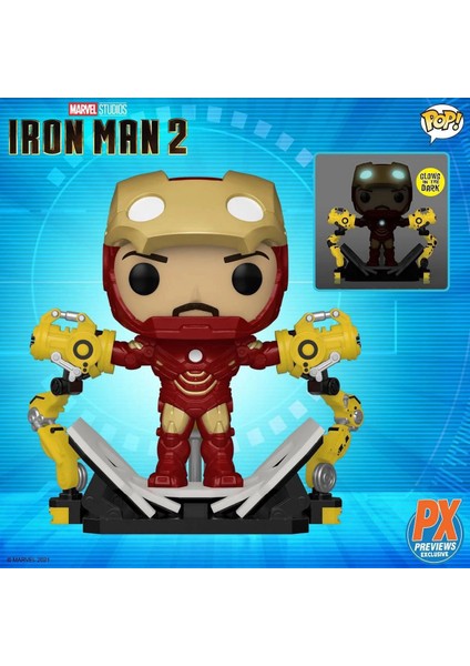 Pop Deluxe: Iron Man With Gantry (Glow In The Dark)
