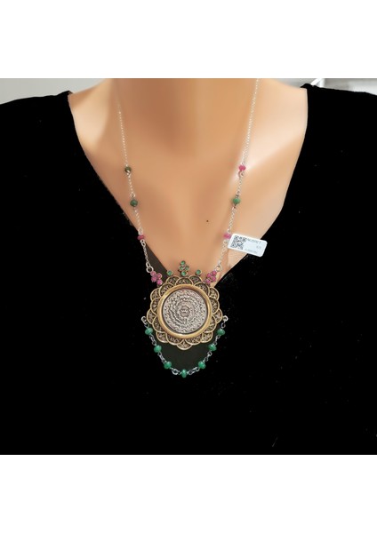 925 Ayar Gümüş Ve Bronz Karışımı Dualı Otantik Kolye