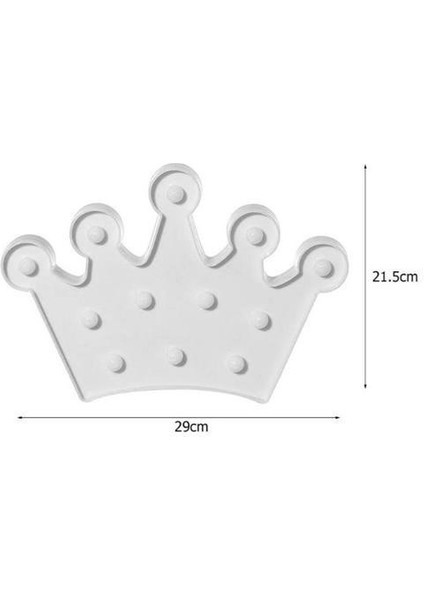 ® 3D Dekoratif Pilli Kraliçe Tacı Model LED Masa ve Gece Lambası