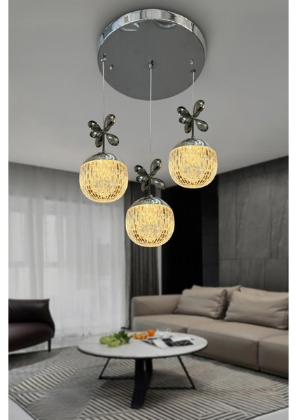 Modern Sarkıt Cam 3 Top LED Avize fiyatları