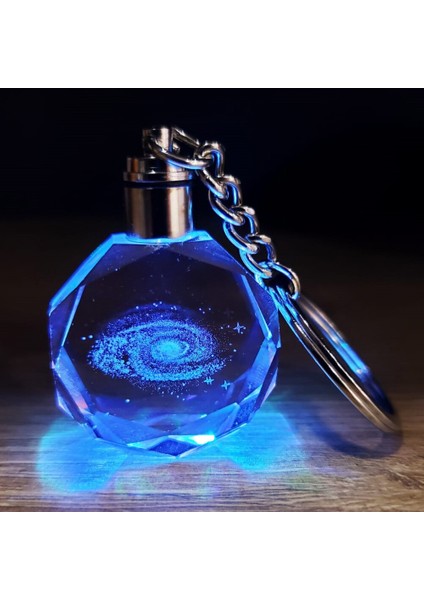 Galaxy Gezegen Tasarım Işıklı Anahtarlık