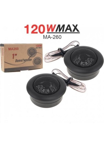 MA260 Dome Tweeter 120W Tiz Hoparlör 2 Adet