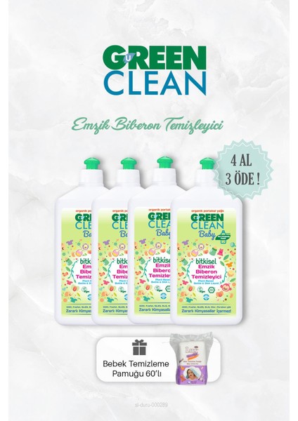 4 Al 3 Öde Bitkisel Green Clean Emzik Biberon Temizleyici 500 ml