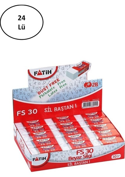 Gıpta Premium Pvc Dust Free Beyaz Silgi 24'lü