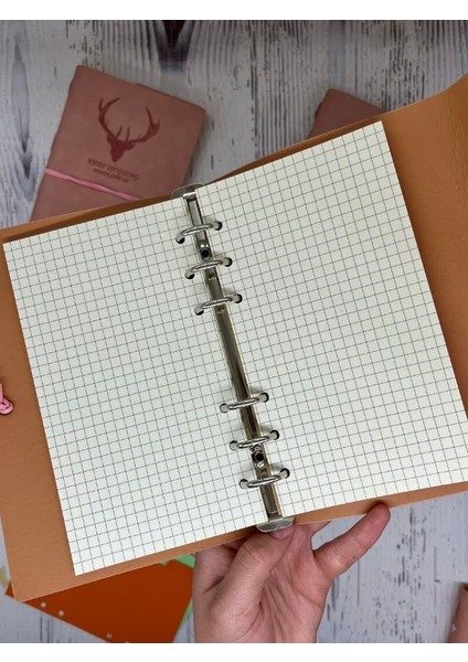 Keep On Going Binderli Deri Kapak Depolama Dosyalı Pembe Renk Özel Tasarım Ajanda/notebook/klasörlü Defter
