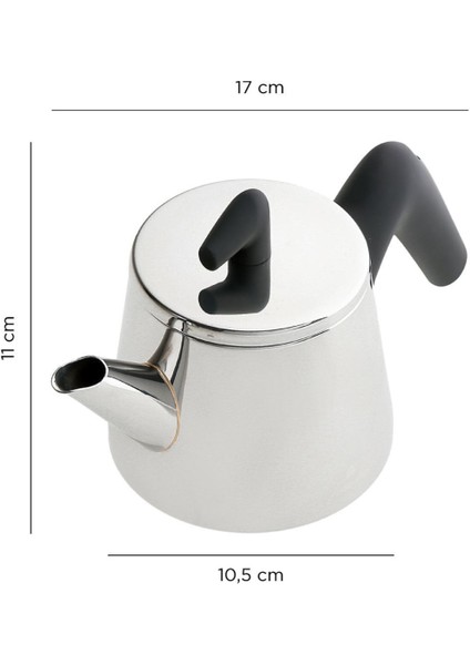 Dayanıklı orta boy paslanmaz çelik çaydanlık, pratik ve şık kullanım sağlar. modelleri