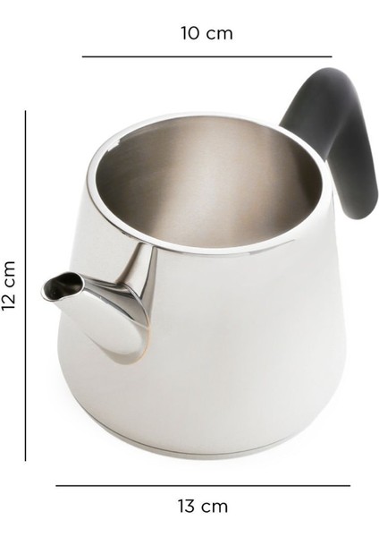 Dayanıklı orta boy paslanmaz çelik çaydanlık, pratik ve şık kullanım sağlar. fırsatları