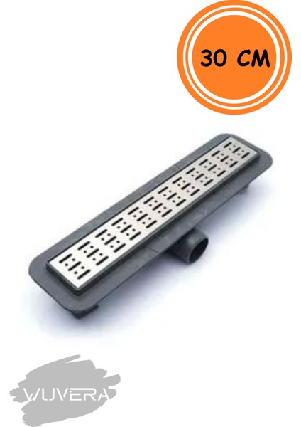 30 cm Duş Kanalı Yer Sifonu Gider Krom - Wuvera