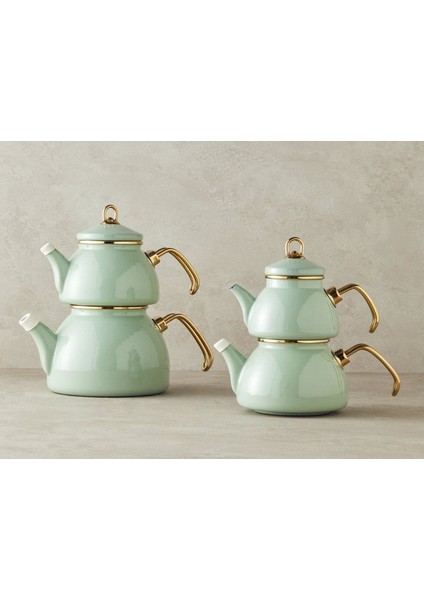 Emaye Çaydanlık, Açık Mint Renk, Şık ve Dayanıklı Tasarım indirimleri