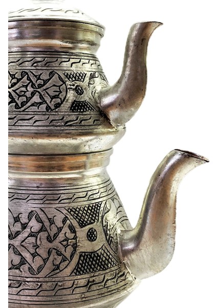 El Yapımı Eskitme Bakır Çaydanlık, Kalaylı ve Kalın Tasarım, Metalik Renk modelleri