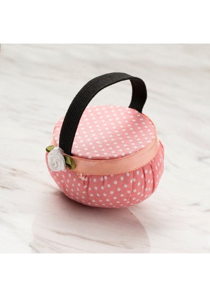 Kola Takılabilir Pembe Beyaz Iğnedanlık