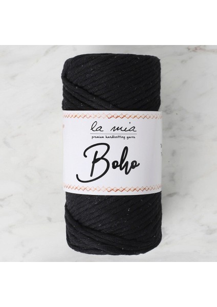 Boho Siyah Büküm Makrome ipi - L006 - 33997
