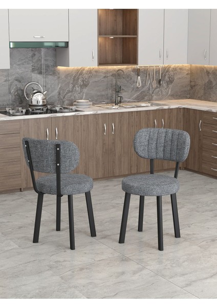 Azra 70 x 110 cm Beyaz Mutfak Masası, Mutfak Masası Takımı, Yemek Masası, 4 Koyu Gri Sandalye indirimleri