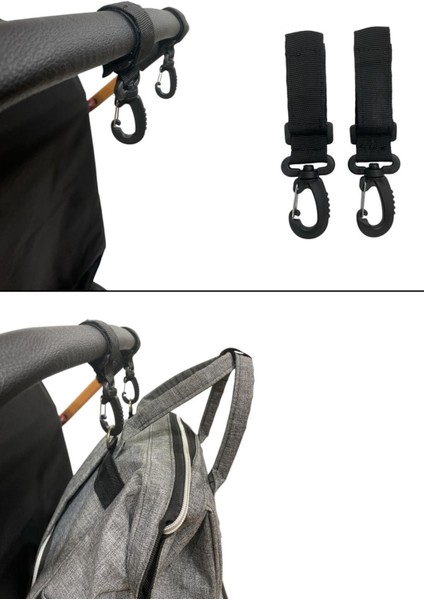 Puset Kancası, Bebek Arabası Askı Aparatı, Çanta ve Poşet Asma Aparatı 2 Adet