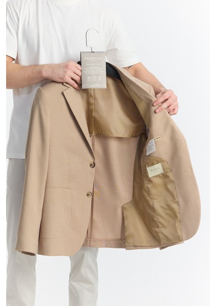 Zenova Erkek Camel Yarım Astarlı Torba Cepli Ilkbahar-Yaz Spor Blazer Ceket fırsatları