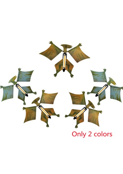 Pterodactyl 5 Adet Tarzı Kitap Perisi Kauçuk Motorlu Sürpriz Doğum Günü Düğün Kartı Hediye Kelebek Kart Sihirli Oyuncak (Yurt Dışından)