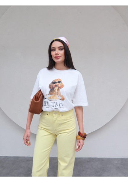 Spagetti Baskılı T-Shirt fiyatları