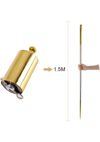 Altın 1.3m Tarzı Çelik Baston Cep Sopa Sihir Sahne Numarası Hile Sihirbaz Asa Teleskopik Çubuk Metal Baston Çekilebilir Can (Yurt Dışından) fırsatları