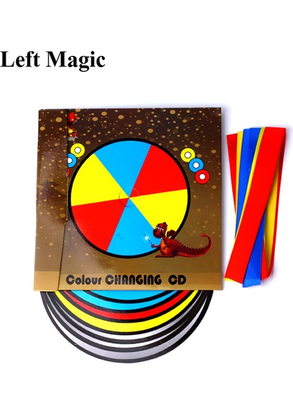 Renk Değiştiren Lazer CD Sihir Numarası Kağıt Çantası Renk Değiştirme Sihirli CD Sihir Malzemeleri Sahne Hile Aksesuarları (Yurt Dışından) fiyatları