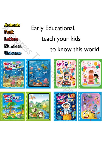 Okyanus Tarzı Sihirli Su Çizim Kitabı Montessori Oyuncakları Büyülü Boyama Kitabı Doodle Sihirli Kalem Resim Çizim Tahtası Çocuk Oyuncakları Çocuklar Hediyeler (Yurt Dışından) modelleri