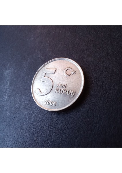 3996368014B9350D3B 2006 5 Yeni Kuruş Çt/ççt Eski Madeni Para