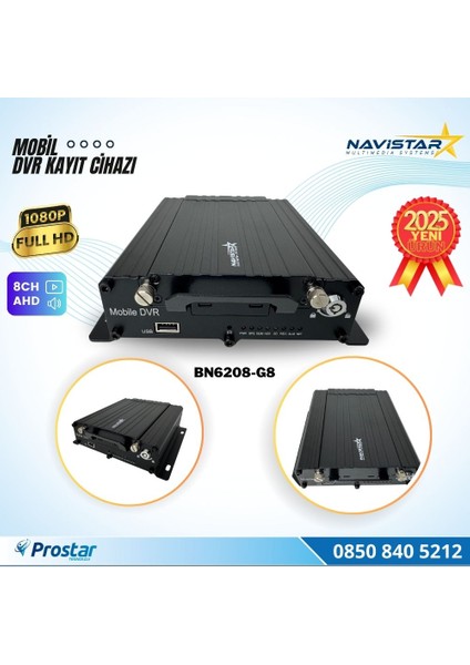 8 Kanal Ahd Profesyonel 1080P 4g Gps Wıfı Uzaktan Izlemeli Mobil Dvr Kayıt Cihazı