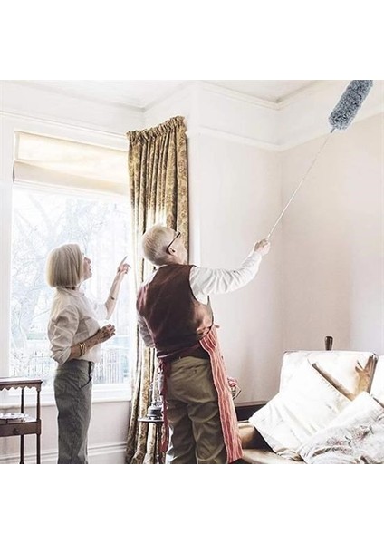 Buffer® Teleskopik 3'lü Mop Toz Alma Püskülü Çok Fonksiyonlu Temizlik Seti