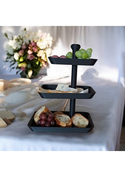 3 Katlı Servis Tepsisi