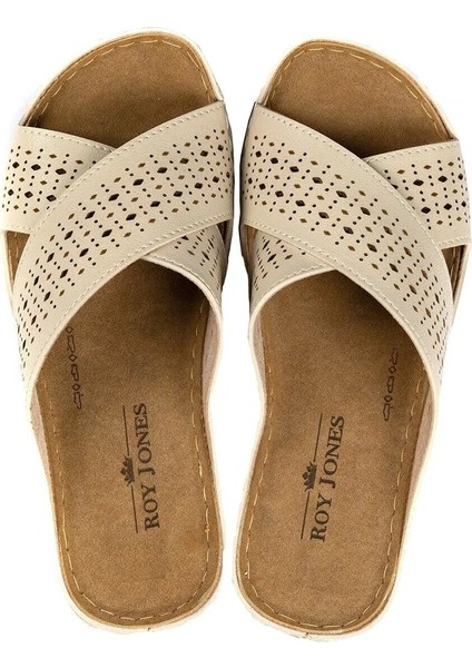 Kadın Ortopedik Yumuşak Tabanlı Terletmeyen Çift Bantlı Hasır Tipi Delikli Rahat Anne Ev Içi Terliği indirimleri