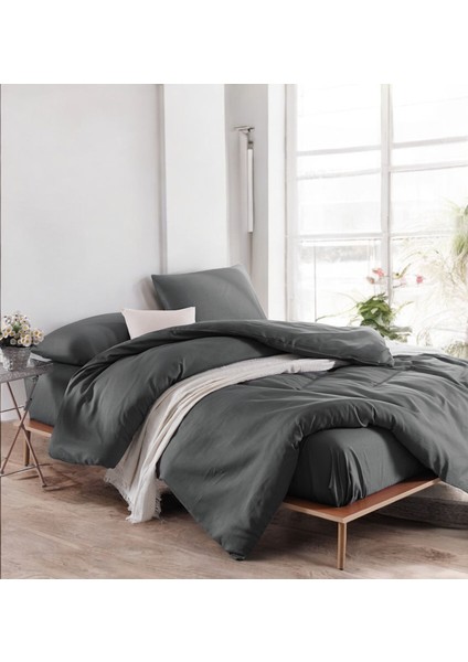 Paint Nevresim Takımı Çift Kişilik Purecolor Füme