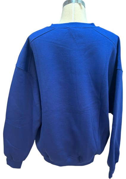 Yuvarlak Yaka Mavi 3 Ip Sweatshirt