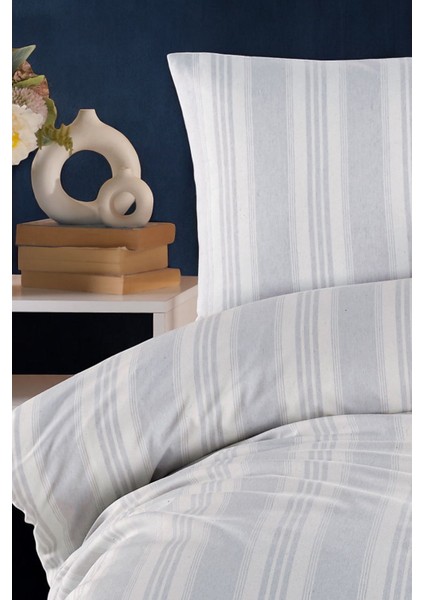 Modern Stripe Nevresim Takımı Çift Kişilik Gentletouch Gri