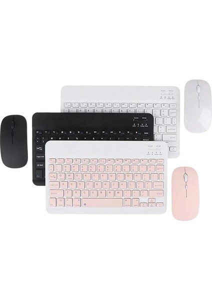 Tüm Cihazlara Uyumlu Akıllı Taşınabilir Şarj Edilebilir Kablosuz Bluetooth Klavye ve Mause Seti fiyatları