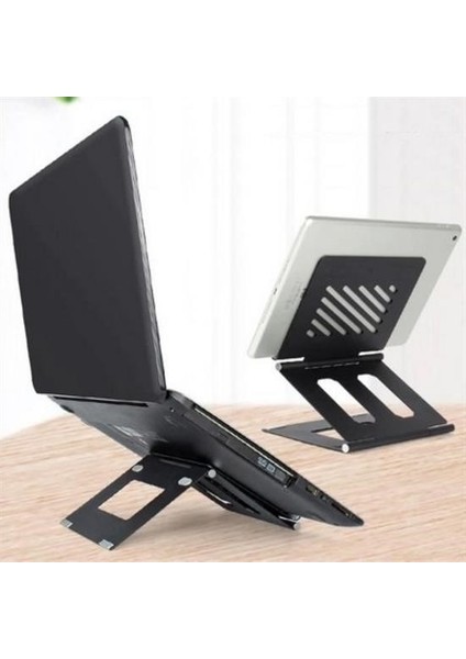 Buffer® Ayarlanabilir Metal Dizüstü Destek Tabanı Katlanabilir Taşınabilir Laptop Sehpası Standı