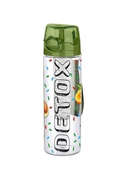 Buffer® Tutma Saplı Kilitli Kendiliğinden Süzgeçli Kolay Taşınabilir Detoks Sporcu Diyet Matarası