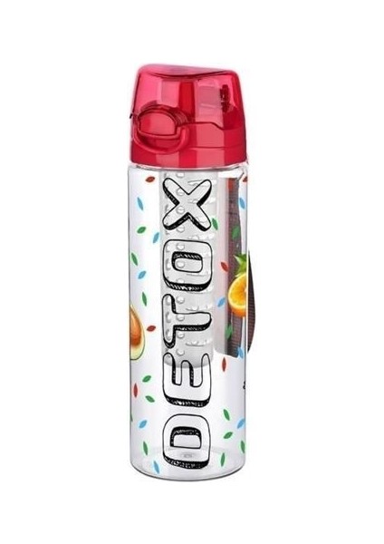 Buffer® Tutma Saplı Kilitli Kendiliğinden Süzgeçli Kolay Taşınabilir Detoks Sporcu Diyet Matarası