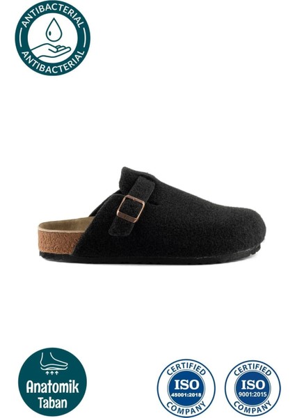 kadın mantar taban keçeli konfor modeli kışlık önü kapalı keçe modeli sabo günlük rahat ev terliği