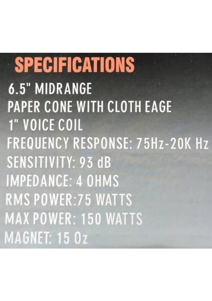 Orijinal QR64 16CM Midrange 150W 75RMS 93DB fırsatları