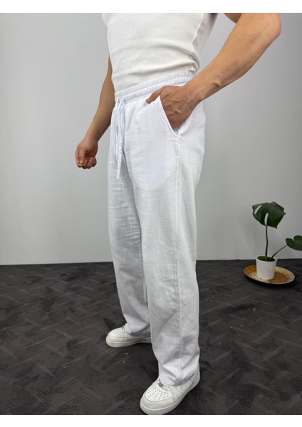 Baggy Soft Keten Erkek Pantolon