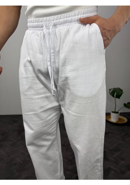 Baggy Soft Keten Erkek Pantolon
