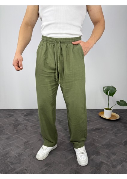 Baggy Soft Keten Erkek Pantolon