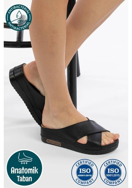 Kadın Ortopedik Anatomik Tabanlı Konfor Modeli Şık Rahat Günlük Topuklu Dışarı & Ev Içi Terliği