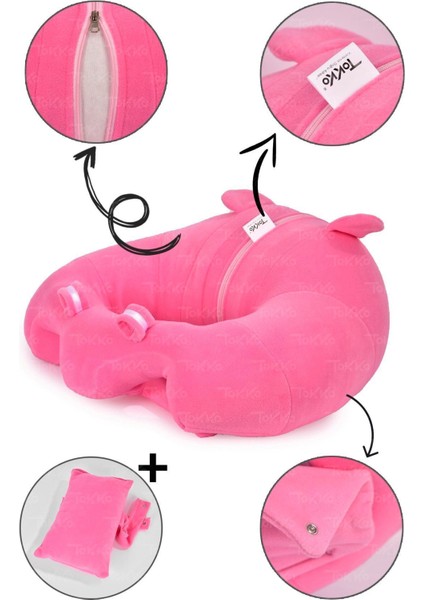 Yastık Bebek Oturma Destek Minderi - Büyük Bebek Koltuğu Pembe modelleri