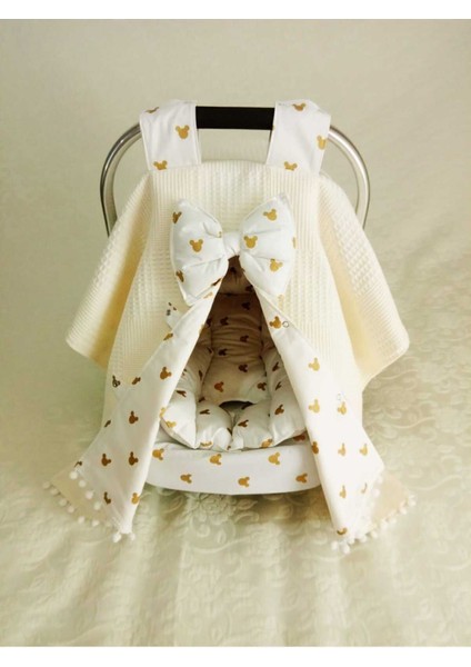 Pitiko Baby Puset Örtüsü, Puset Minderi, Puset Çarşafı, 3 Parça