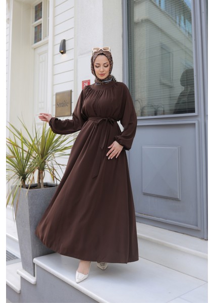 Bahar Elbise & Kahvrengi